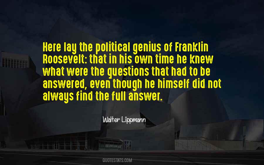 Franklin D Roosevelt Political Quotes #40051