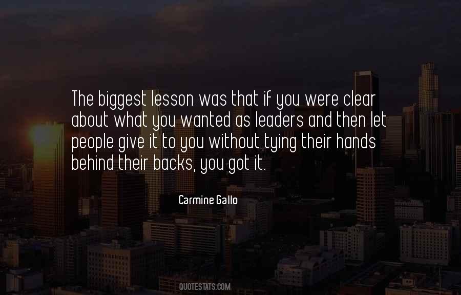 Biggest Lesson Quotes #799033