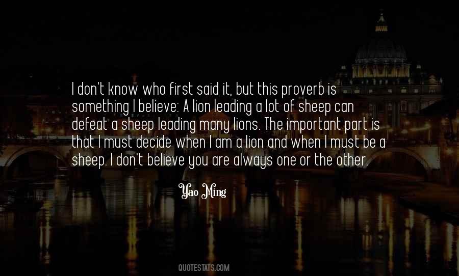 I Am A Lion Quotes #1197990