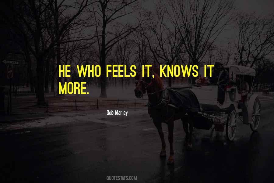 Who Feels It Knows It Quotes #1012967