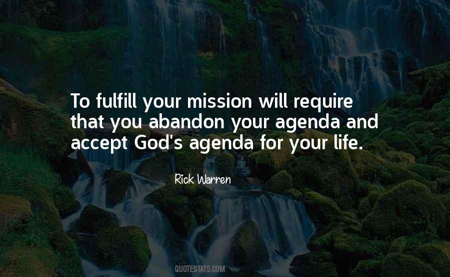 Fulfill Mission Quotes #961932