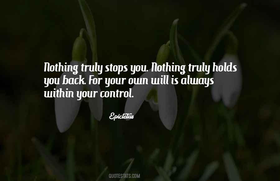 Nothing Stops You Quotes #1690401