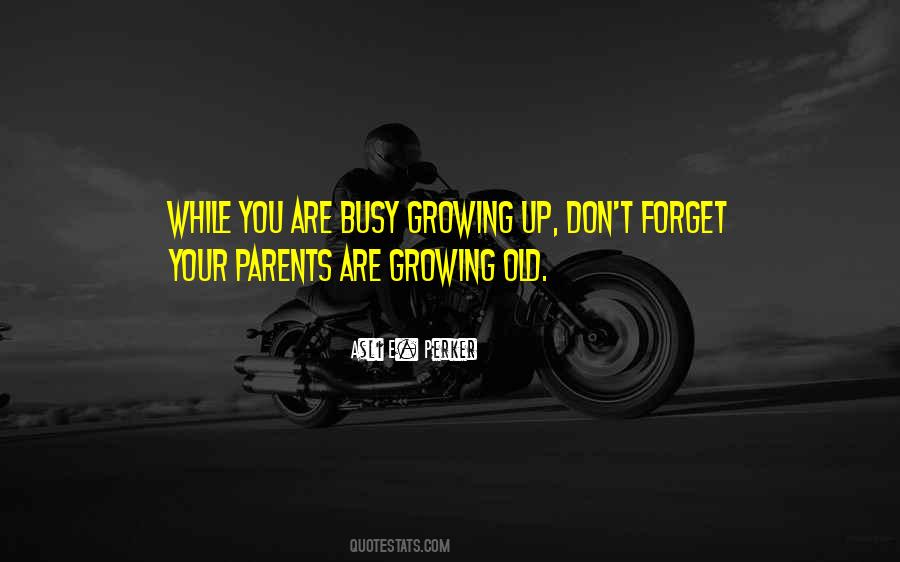 Your Parents Are Growing Old Quotes #1420087