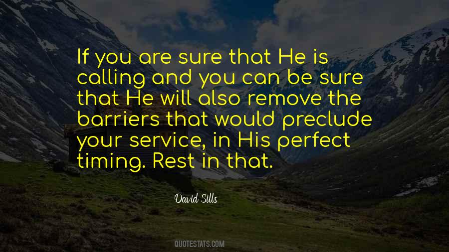 Timing Is Perfect Quotes #734479