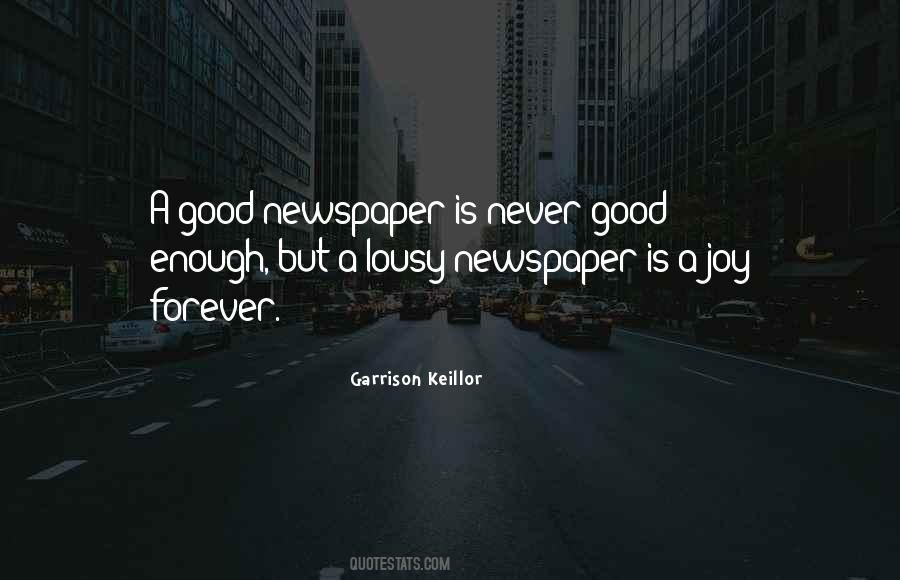 You Can Never Be Good Enough Quotes #1167506