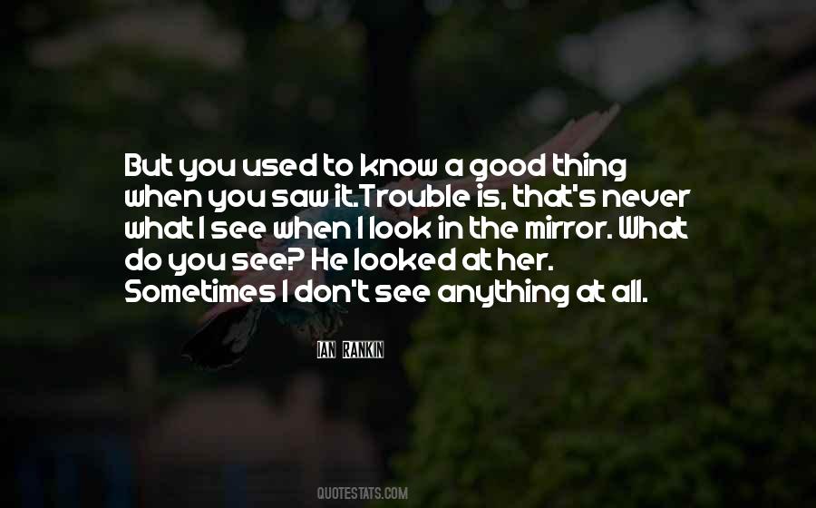 When You Look In The Mirror What Do You See Quotes #1723595
