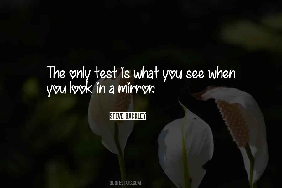 When You Look In The Mirror What Do You See Quotes #247315