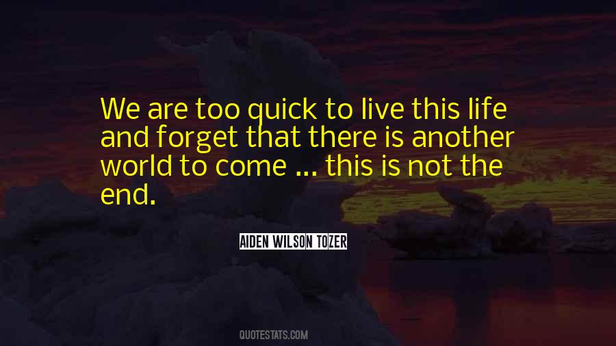 Life Is Not The End Quotes #1741538
