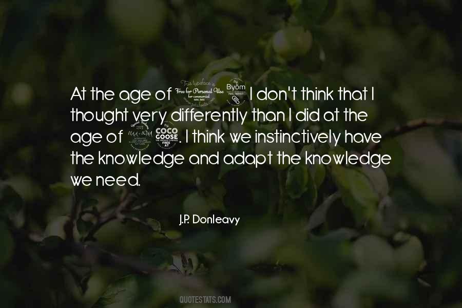 Age And Knowledge Quotes #1227593