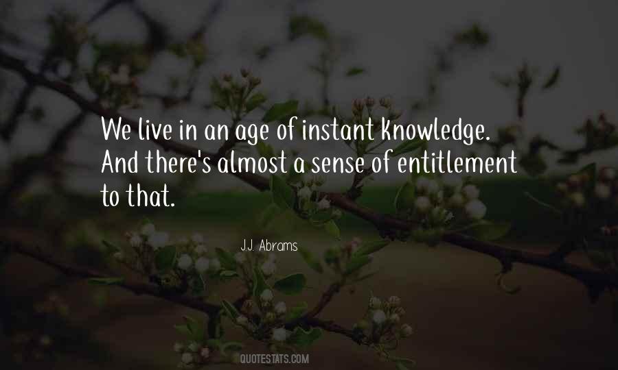 Age And Knowledge Quotes #355609