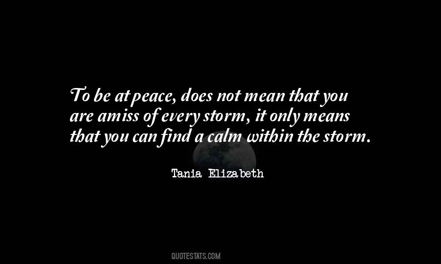 Peace Storm Quotes #305780
