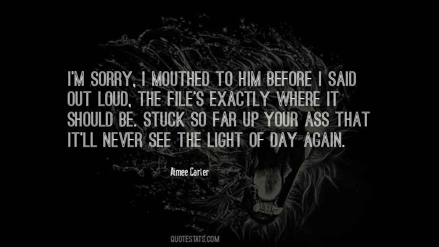 Never Be Sorry Quotes #1834349