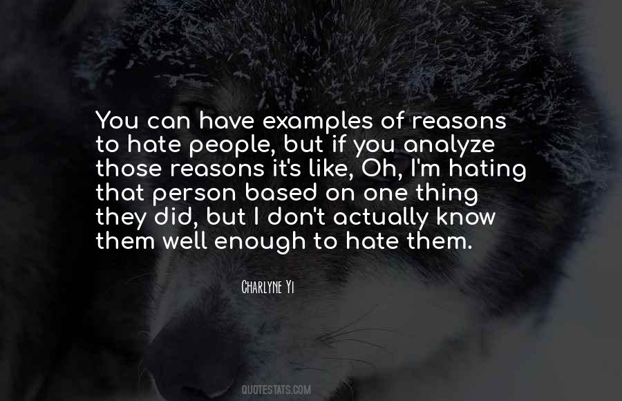 Hating On You Quotes #1234892
