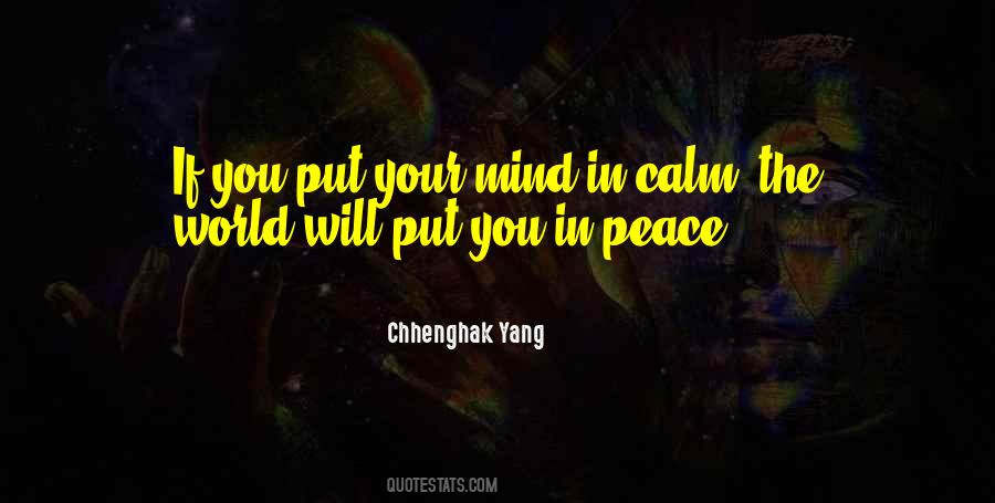 When The Mind Is Calm Quotes #322187