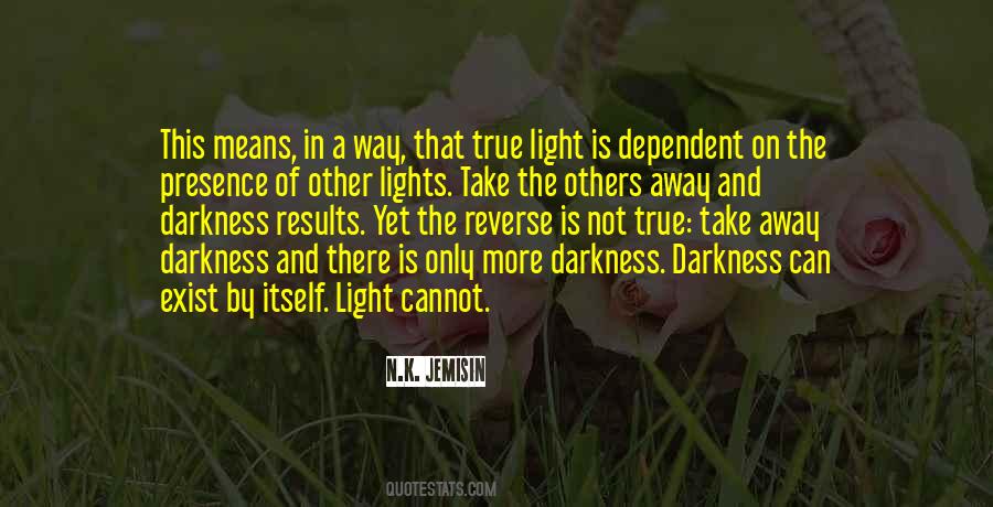 In The Dark There Is Light Quotes #236578