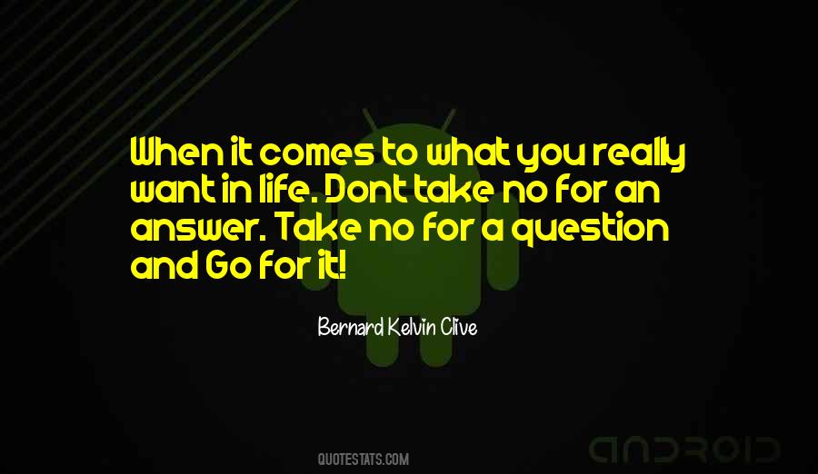 Take No For An Answer Quotes #26464