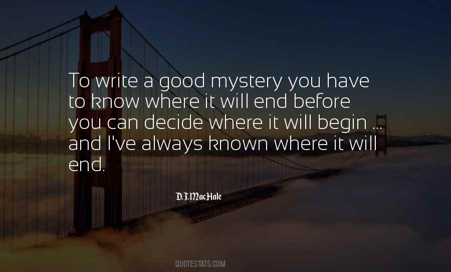 Good Mystery Quotes #1088458