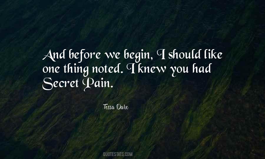 Secret Pain Quotes #1863042