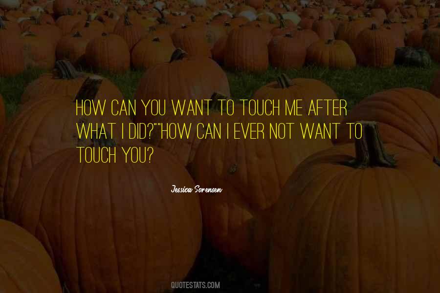 I Want You To Touch Me Quotes #1640792
