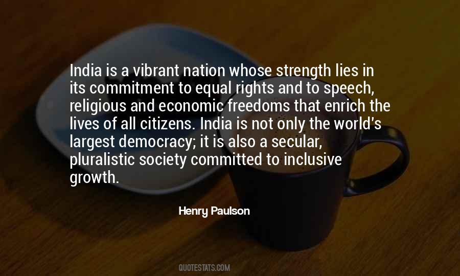 The Strength Of Democracy Quotes #1666143