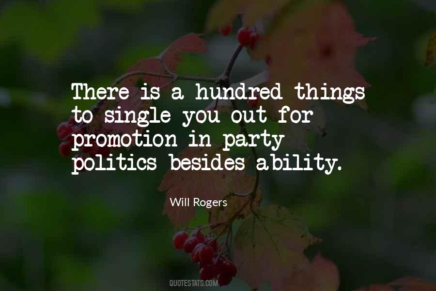 Single Party Quotes #167947