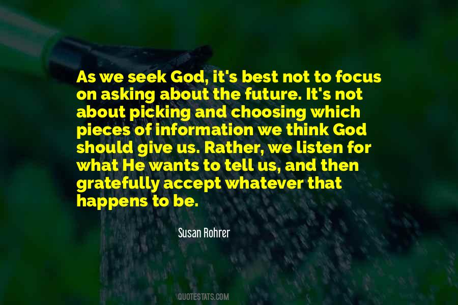 Focus God Quotes #818058