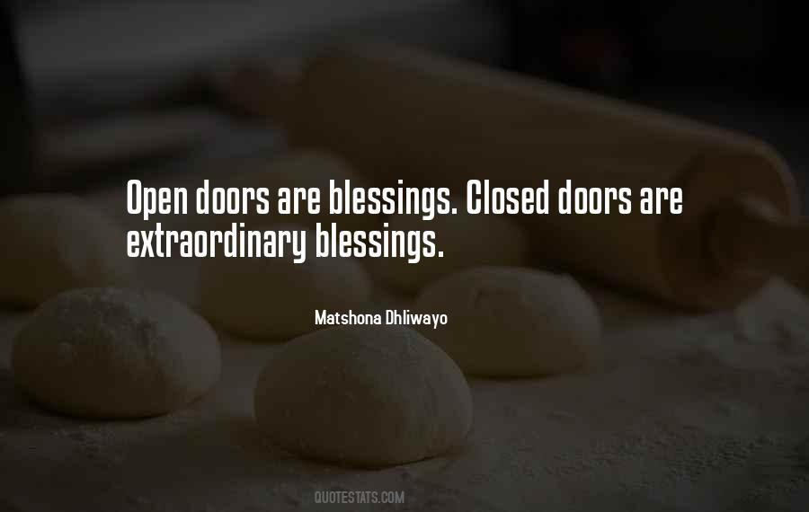 Doors Are Open Quotes #352073