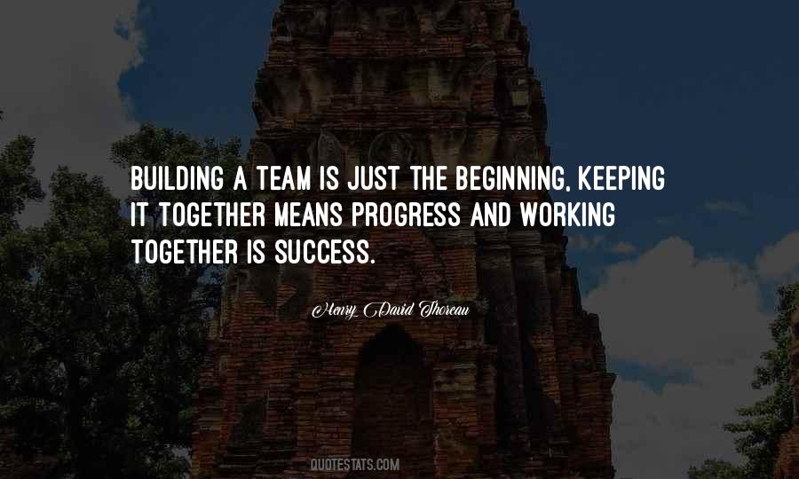 Working Together Is Success Quotes #1586103