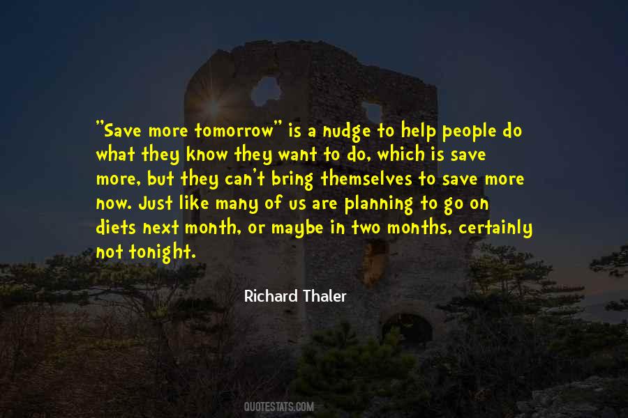 Save For Tomorrow Quotes #1790128