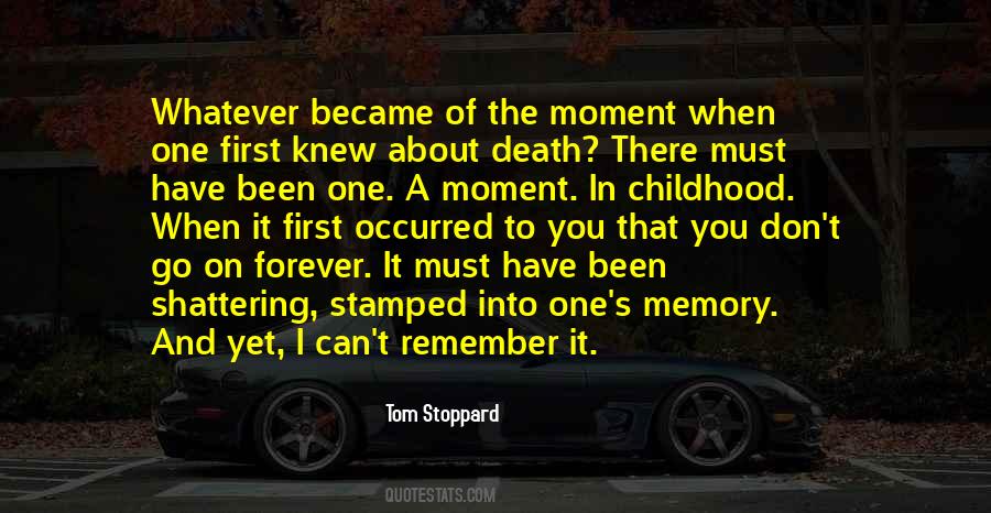 Memory Of Death Quotes #1753544