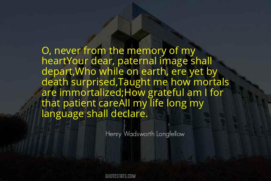 Memory Of Death Quotes #727116