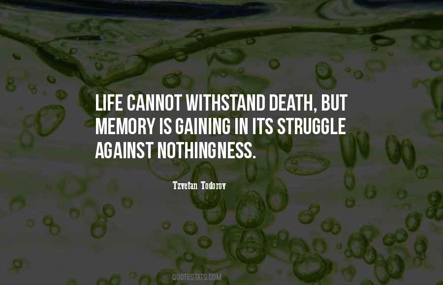 Memory Of Death Quotes #867983
