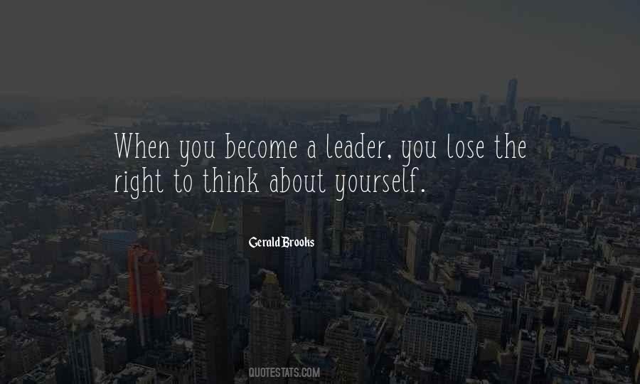 To Become A Leader Quotes #1463116