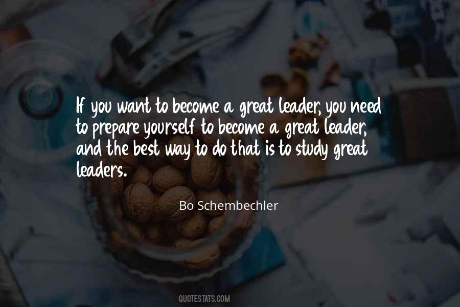 To Become A Leader Quotes #74804