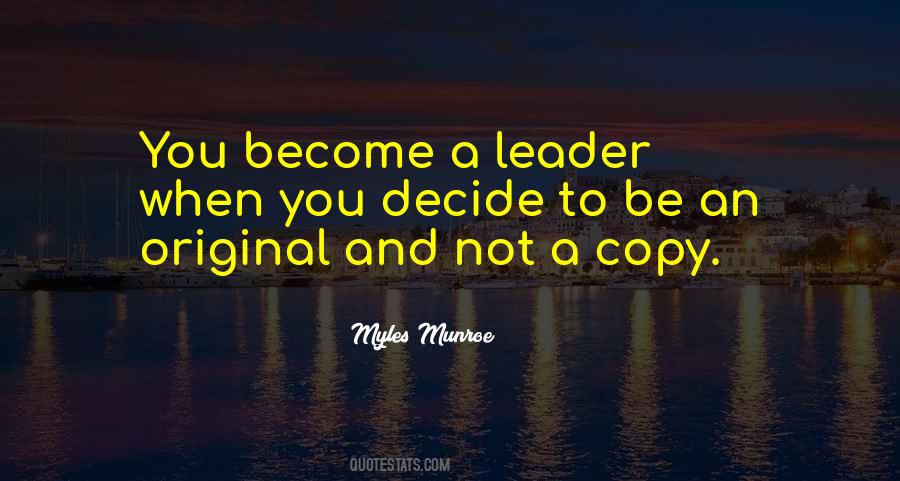 To Become A Leader Quotes #98085