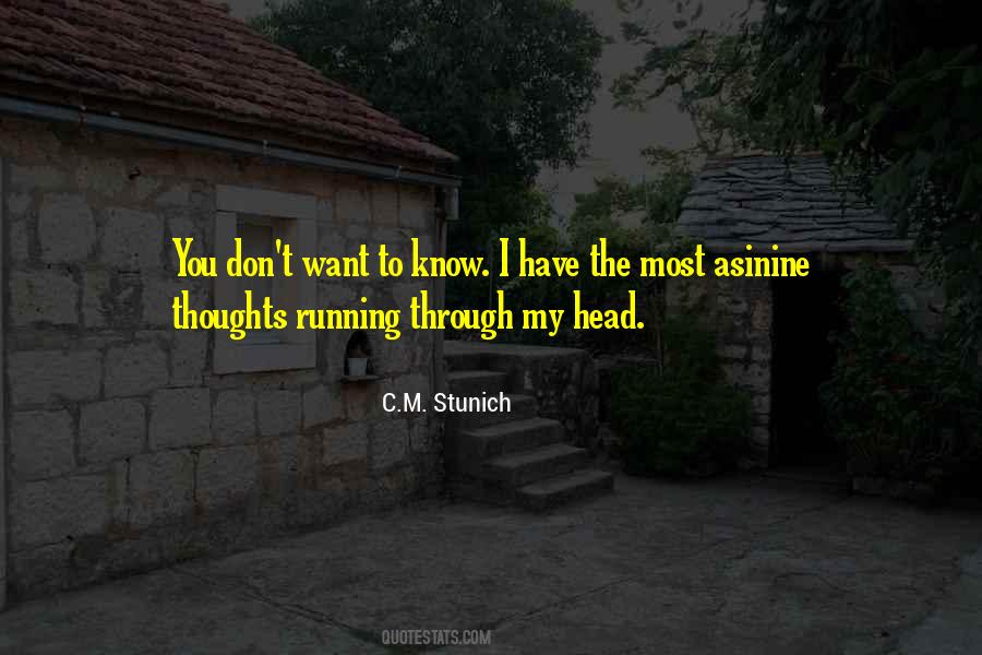 Running Through My Head Quotes #160511