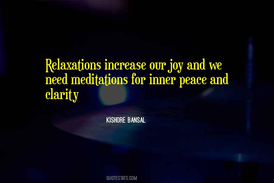 Peace Relaxation Quotes #1722270