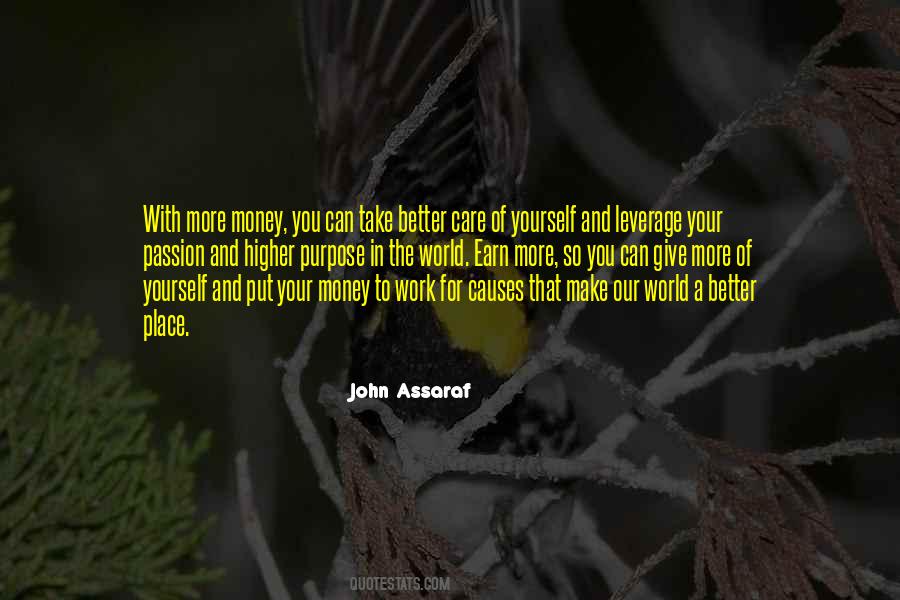 Purpose In The World Quotes #276699