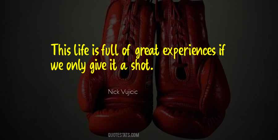 Quotes About Great Experiences #1185525