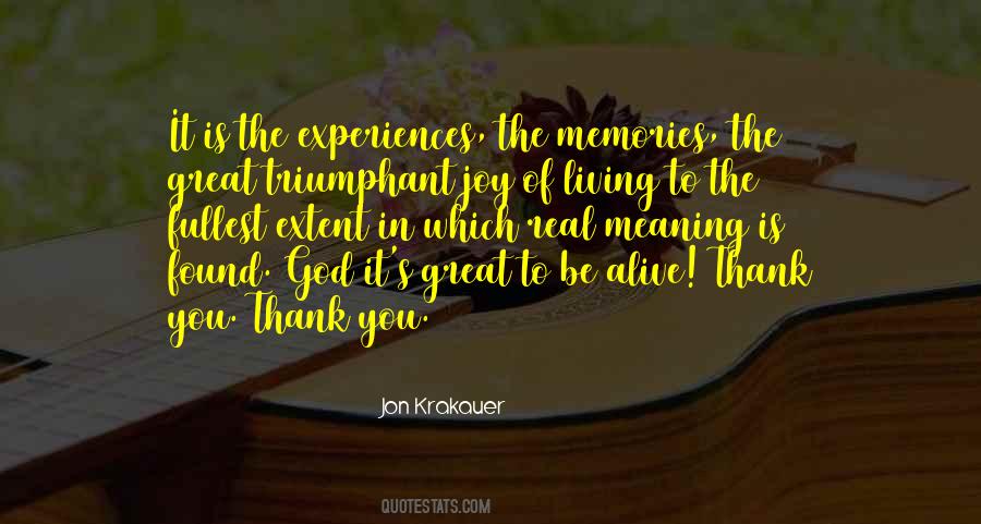 Quotes About Great Experiences #953543