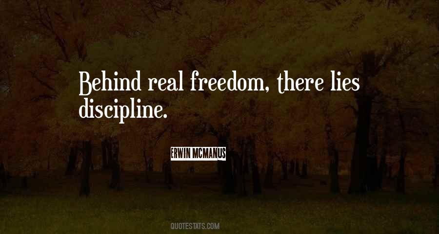 Discipline Freedom Quotes #240982
