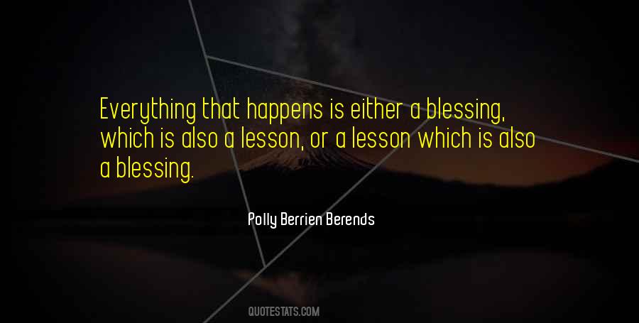 Blessing Or A Lesson Quotes #525366