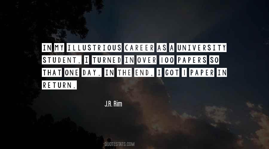 The End Of University Quotes #611172