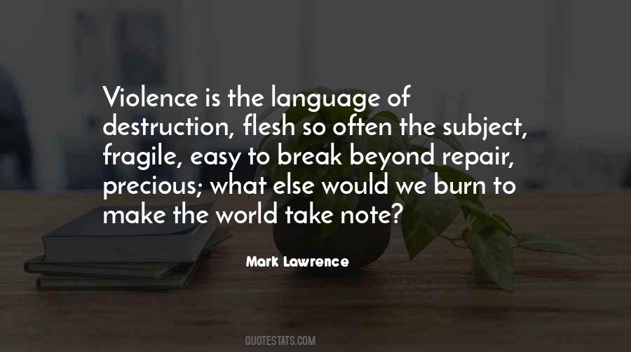 Violence Language Quotes #250061