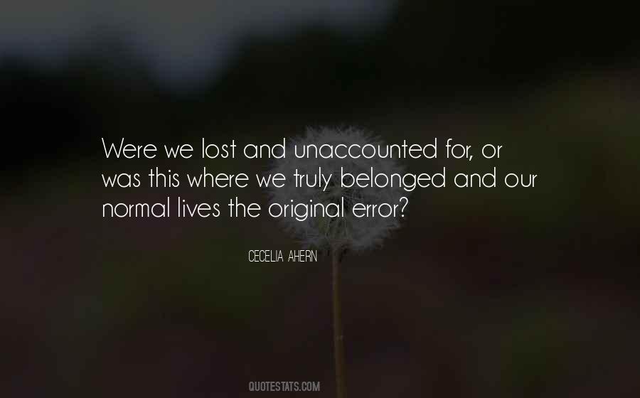 Lost Lives Quotes #1798492
