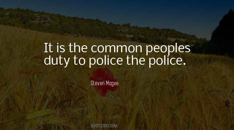 Police Duty Quotes #741988