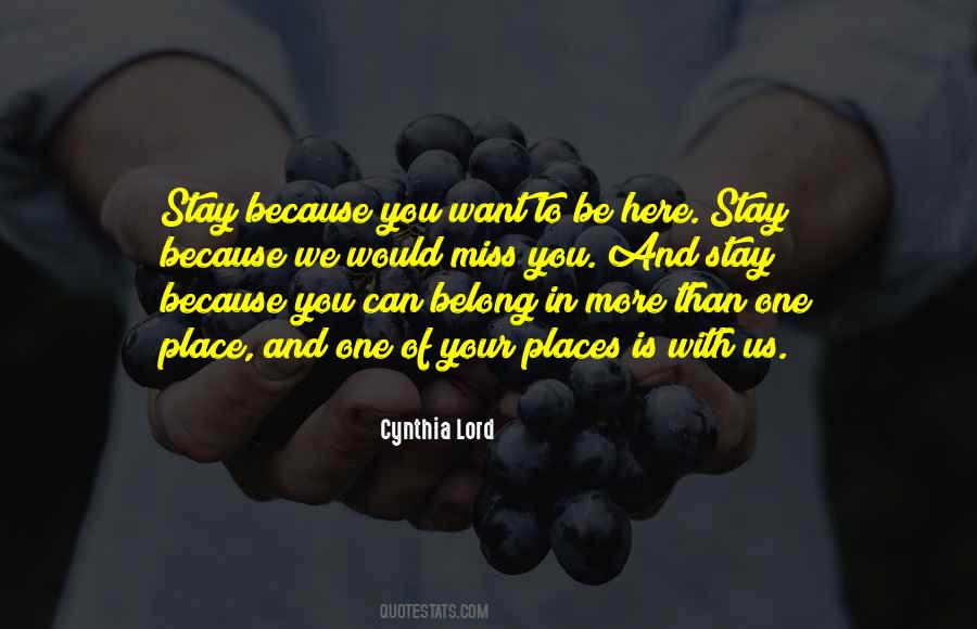 Places To Stay Quotes #87221