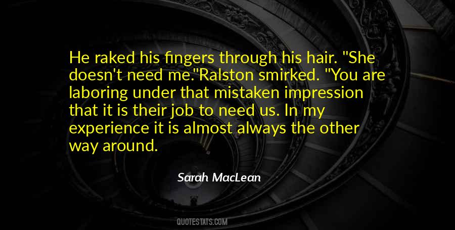 Fingers In Hair Quotes #957265