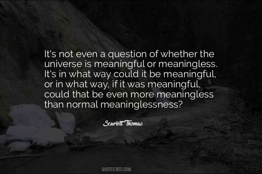 Universe Is Meaningless Quotes #411897