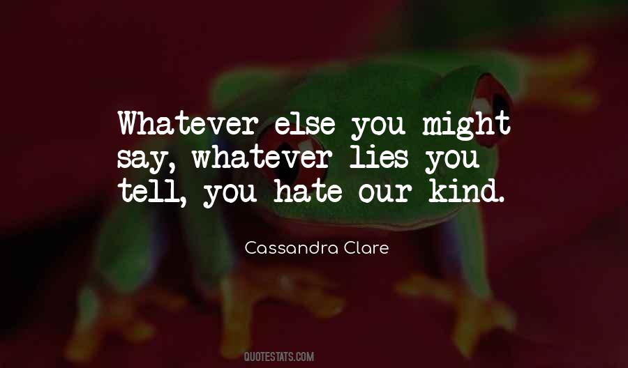 Hate Lies Quotes #718968